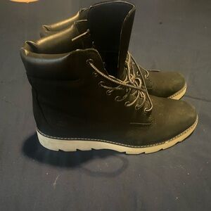 Timberland women’s lace up black booties